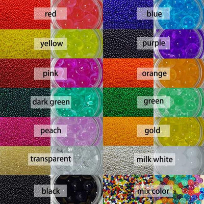 Pack of 2500 LARGE Water Beads (12 Colours Available)